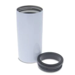 White Stainless Steel Sublimation Skinny Can Cooler - 12oz. -Finest Office Supplies 27891 skinny can cooler05 web