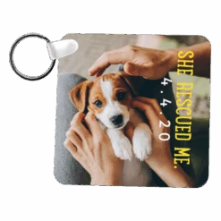 Square FRP Plastic Two Sided Sublimation Keychain - 2.25" X 2.25"
