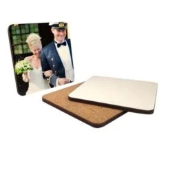 Sublimation MDF Coaster W/ Cork Back - 4" X 4" (300/case) - HOT DEAL