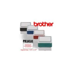 Brother Stamp 3458 Replacement - Customizable Pre-Inked Rubber Stamp - 6/pack