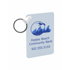 Rectangle Aluminum Two Sided Sublimation Keychain - 1.6" X 2.25"