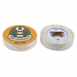 2.5" Wooden Magnetic Bottle Opener Round