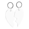 Two Piece Heart Two Sided Aluminum Sublimation Keychain (50/case)