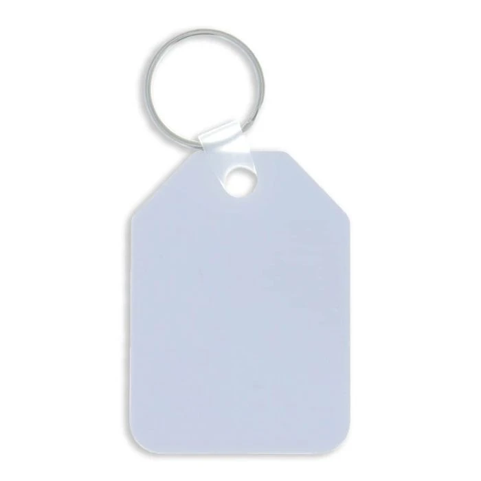 Double-Sided Tag-Shaped Aluminum Sublimation Keychain - 1.75” X 2.4” 2 Double-Sided Tag-Shaped Aluminum Sublimation Keychain - 1.75” X 2.4” - Image 2