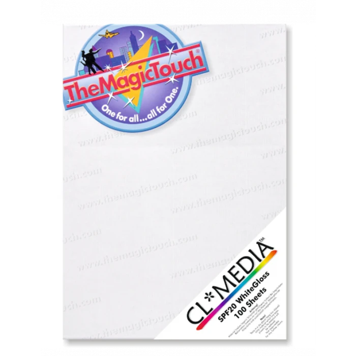 TheMagicTouch CL Media Sticker Paper For Laser Printers - White Gloss (8.3 X 11.7 In) 1 TheMagicTouch CL Media Sticker Paper For Laser Printers - White Gloss (8.3 X 11.7 In)